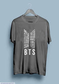 Women Grey Printed BTS T-Shirt Medium to XL